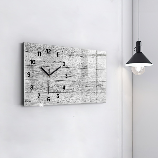 Reloj de cristal horizontal Paneles de madera