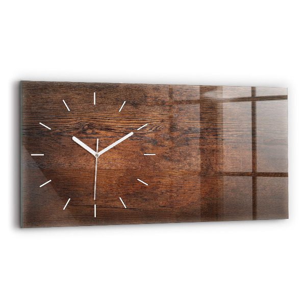 Reloj de cristal horizontal Madera vieja