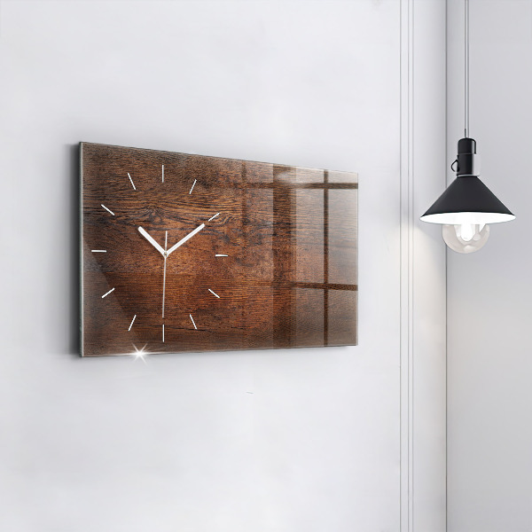 Reloj de cristal horizontal Madera vieja
