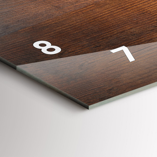 Reloj de cristal horizontal Madera vieja