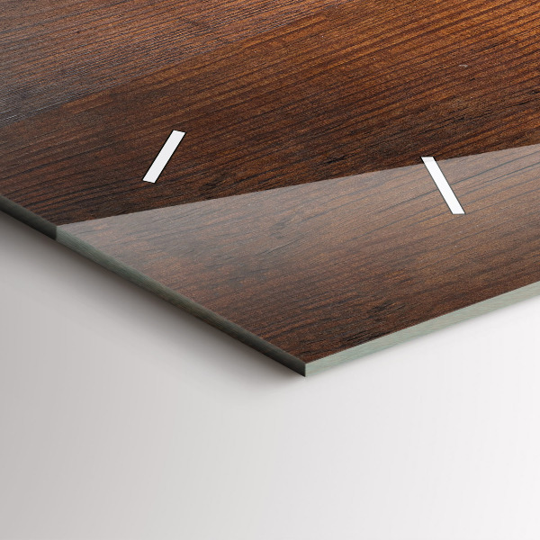 Reloj de cristal horizontal Madera vieja