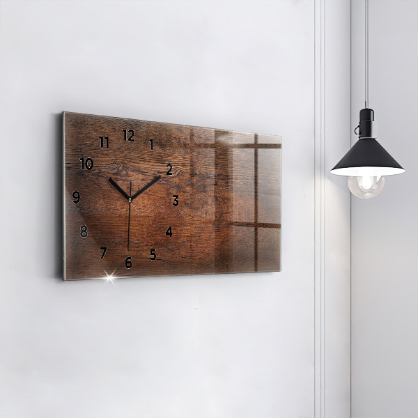 Reloj de cristal horizontal Madera vieja