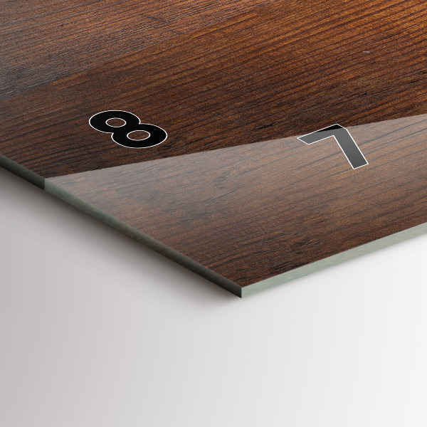 Reloj de cristal horizontal Madera vieja