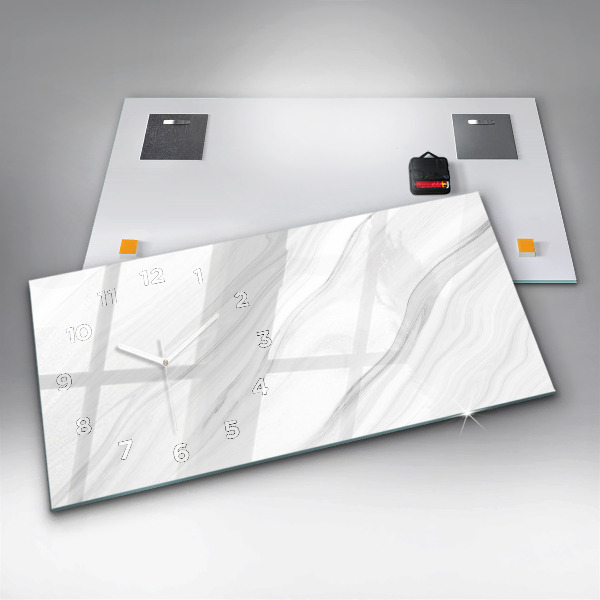 Reloj de cristal horizontal Mármol decorativo