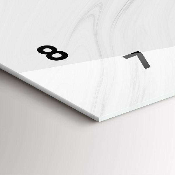 Reloj de cristal horizontal Mármol decorativo