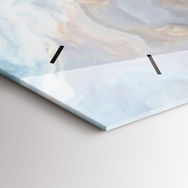 Reloj de cristal horizontal Patrón de mármol