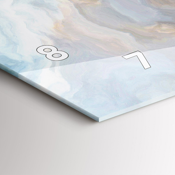 Reloj de cristal horizontal Patrón de mármol