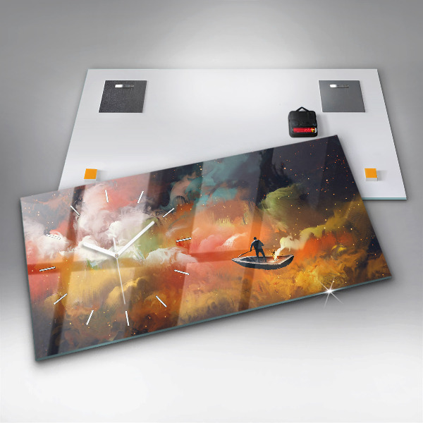 Reloj de cristal horizontal Imagen abstracta