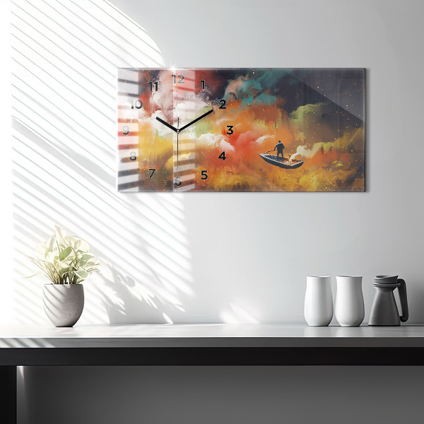 Reloj de cristal horizontal Imagen abstracta