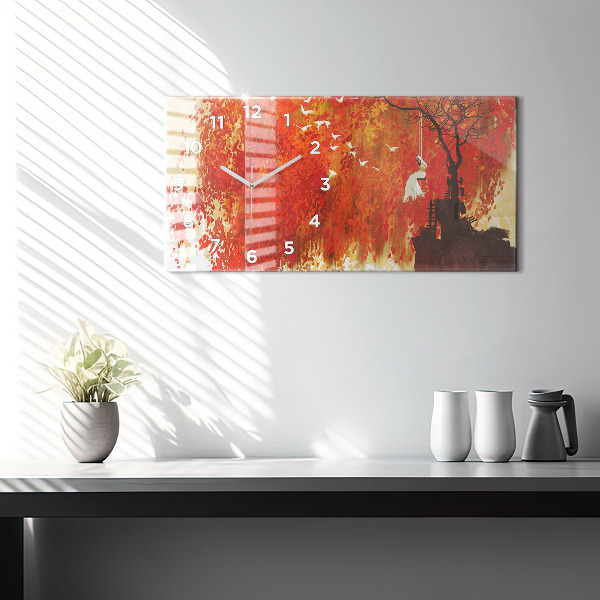 Reloj horizontal Novia en otoño