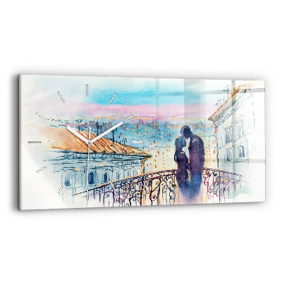 Reloj horizontal Gente en acuarela