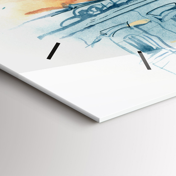 Reloj horizontal Gente en acuarela