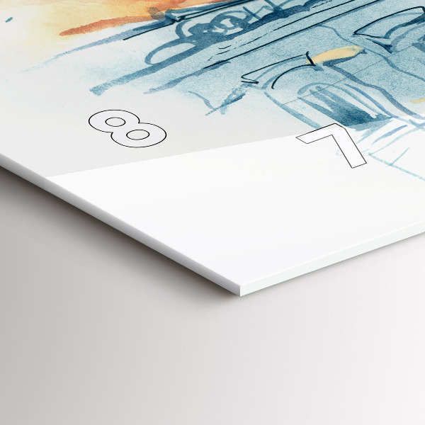 Reloj horizontal Gente en acuarela