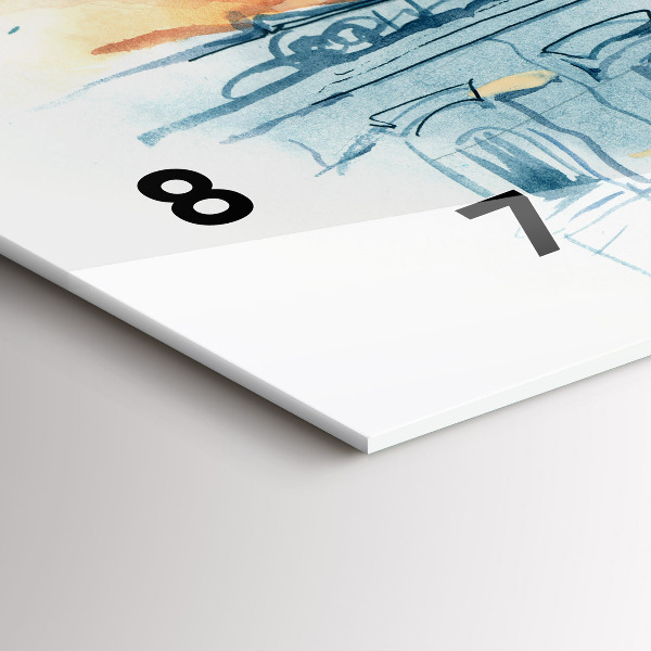 Reloj horizontal Gente en acuarela