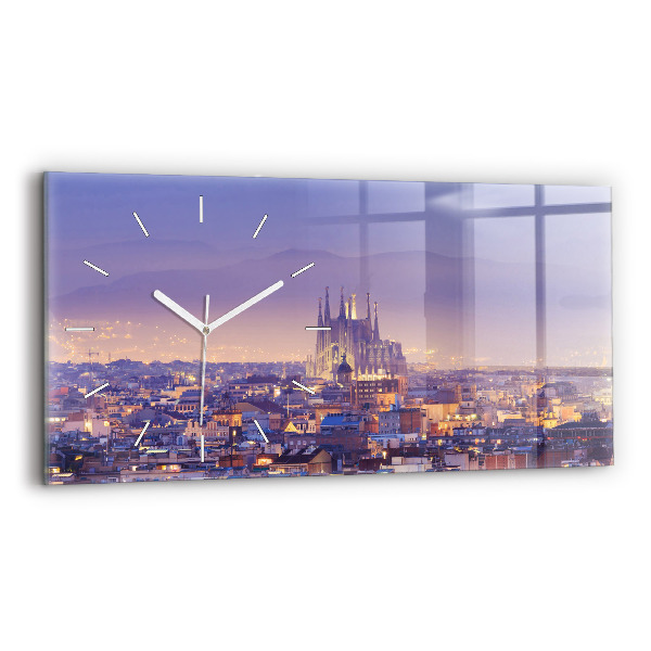 Reloj de cristal horizontal Vista de Barcelona