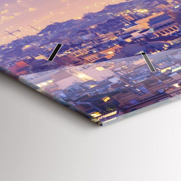 Reloj de cristal horizontal Vista de Barcelona