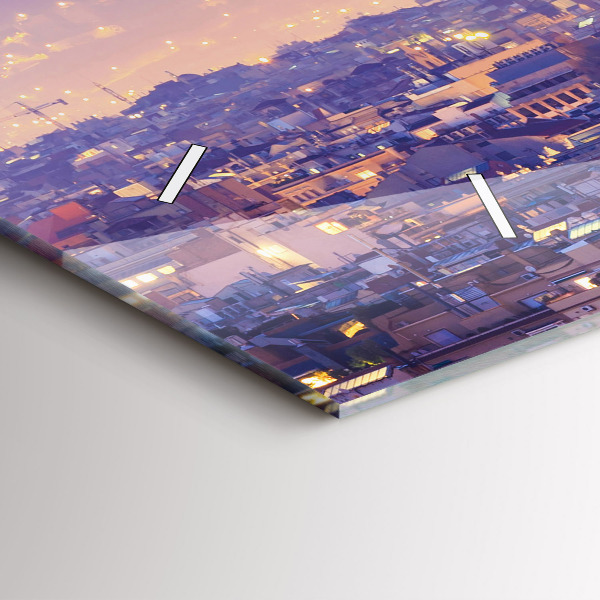 Reloj de cristal horizontal Vista de Barcelona