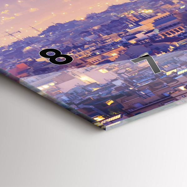 Reloj de cristal horizontal Vista de Barcelona