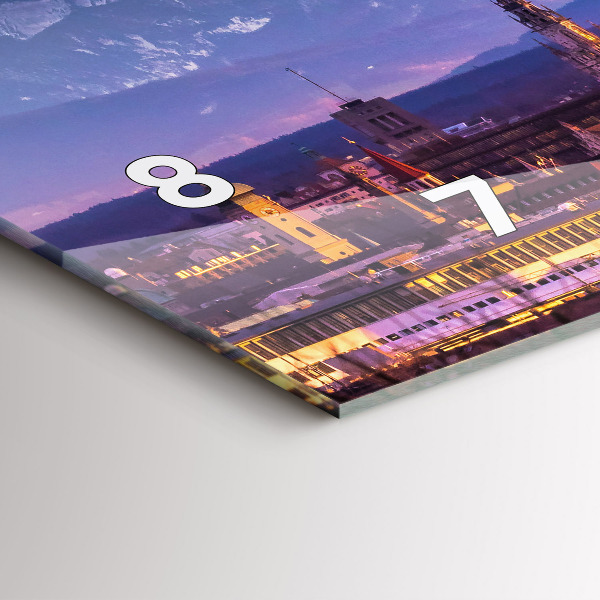 Reloj de cristal horizontal Alpes Alemanes Munich