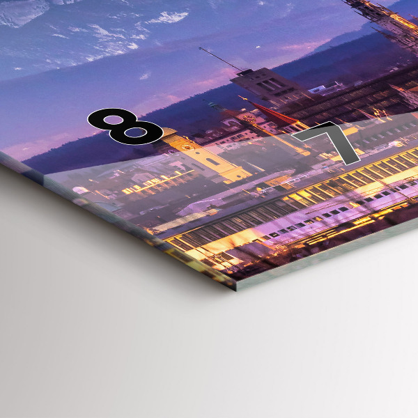 Reloj de cristal horizontal Alpes Alemanes Munich