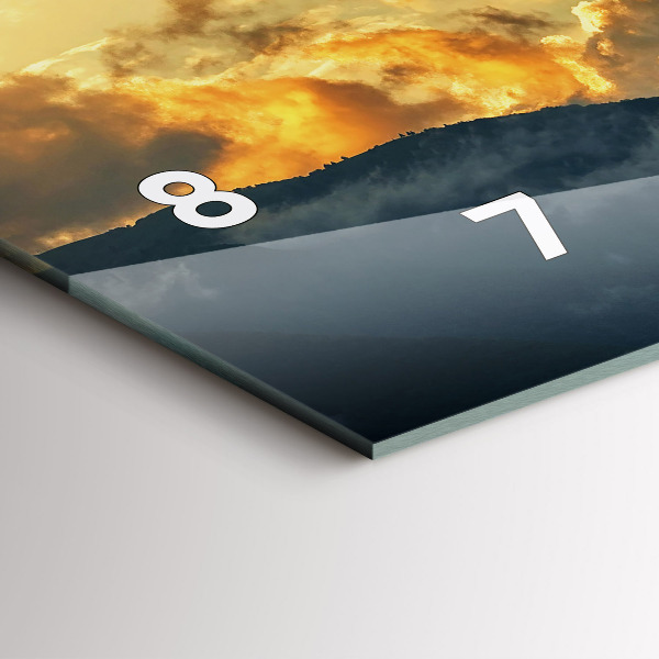 Reloj de cristal horizontal Vuelo en globo en las nubes