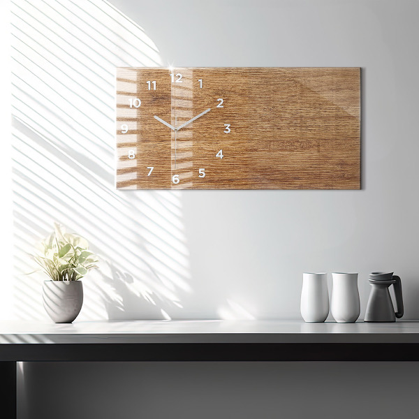 Reloj de cristal horizontal Madera clara