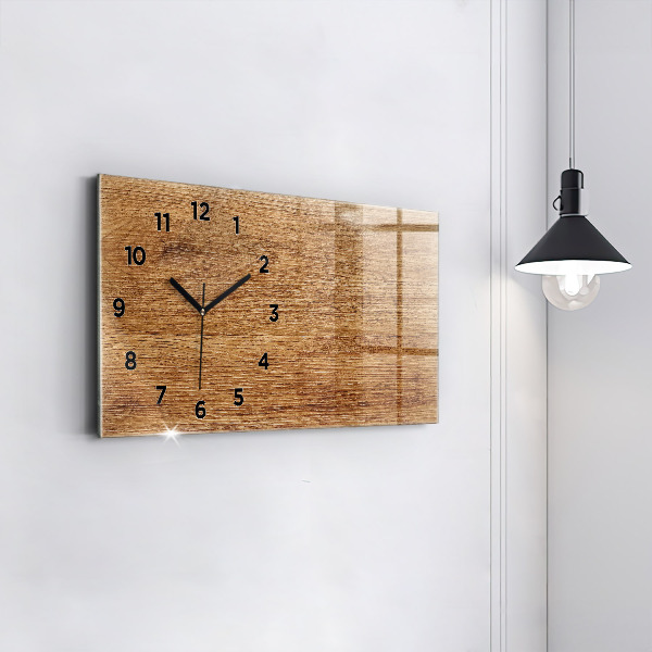 Reloj de cristal horizontal Madera clara