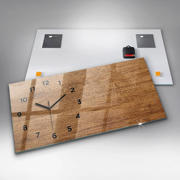 Reloj de cristal horizontal Madera clara