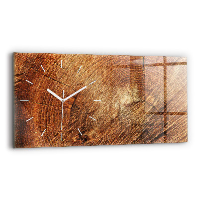 Reloj de cristal horizontal Viejo tronco de árbol