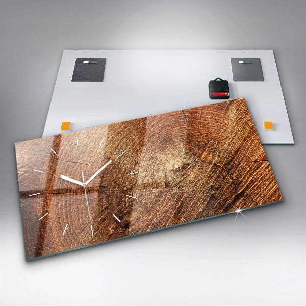 Reloj de cristal horizontal Viejo tronco de árbol