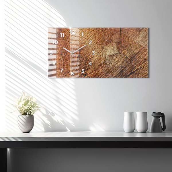 Reloj de cristal horizontal Viejo tronco de árbol