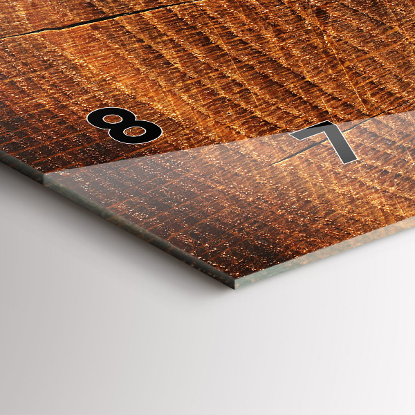 Reloj de cristal horizontal Viejo tronco de árbol