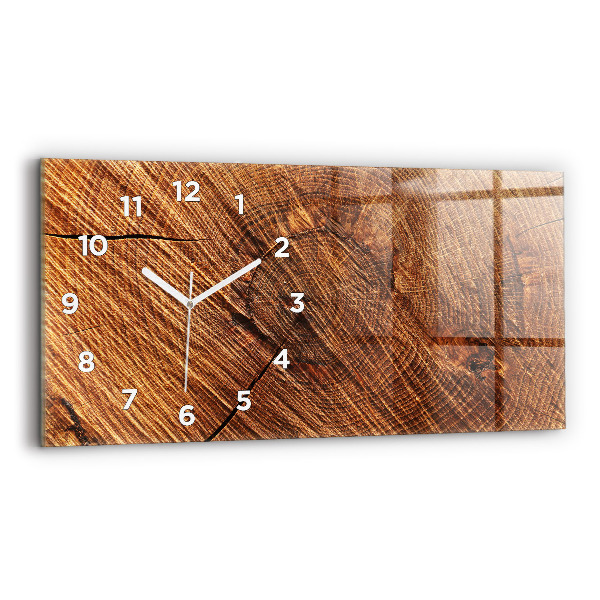 Reloj de cristal horizontal Madera decorativa