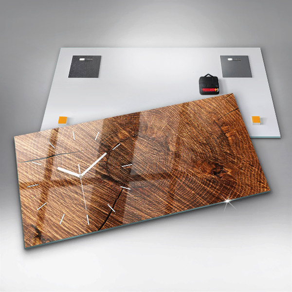 Reloj de cristal horizontal Madera decorativa