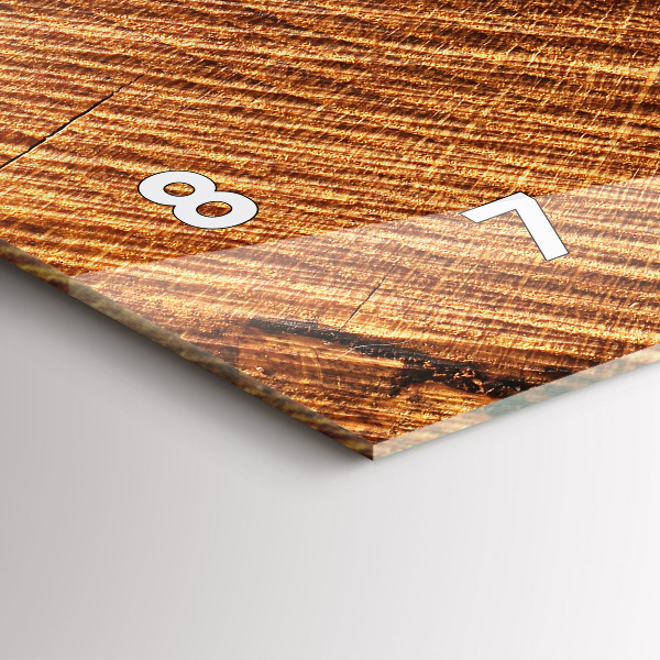 Reloj de cristal horizontal Madera decorativa