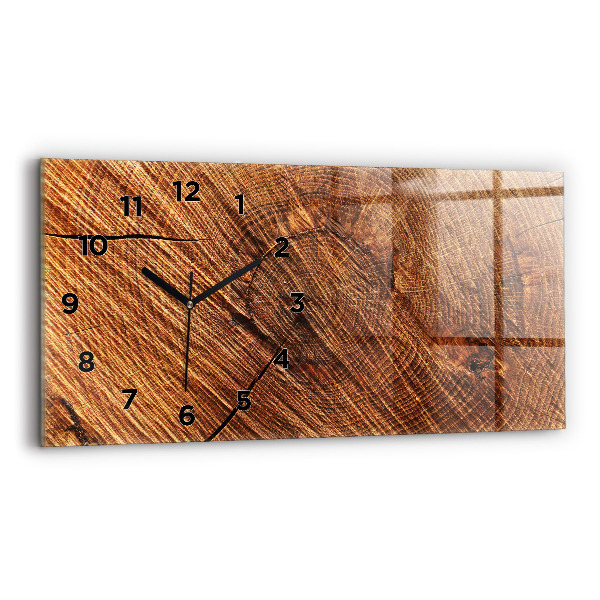 Reloj de cristal horizontal Madera decorativa