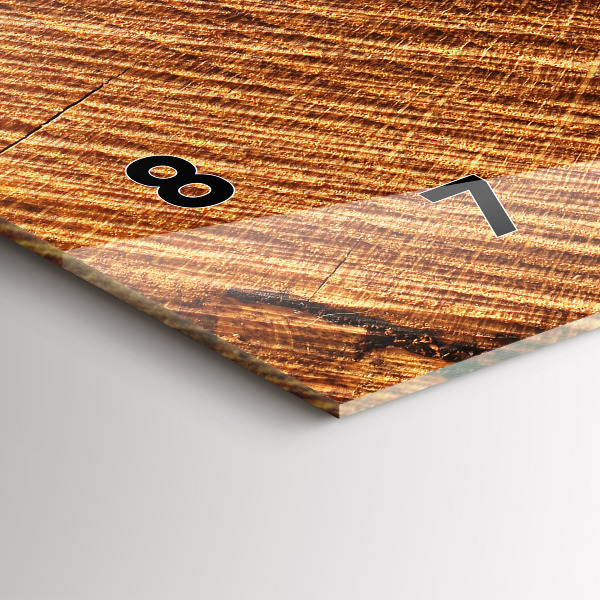 Reloj de cristal horizontal Madera decorativa