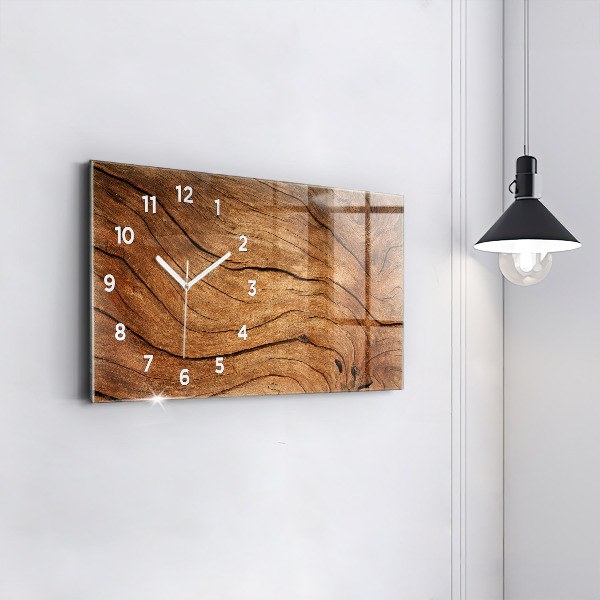 Reloj de cristal horizontal Madera vieja