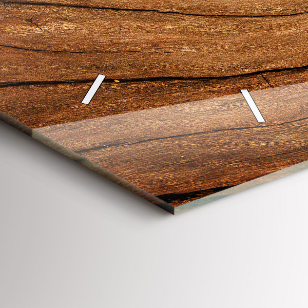 Reloj de cristal horizontal Madera vieja