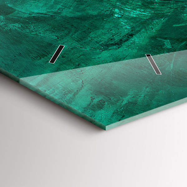 Reloj de cristal horizontal Muro Esmeralda