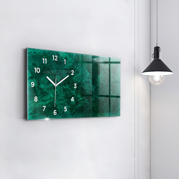 Reloj de cristal horizontal Muro Esmeralda