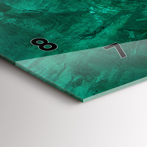 Reloj de cristal horizontal Muro Esmeralda