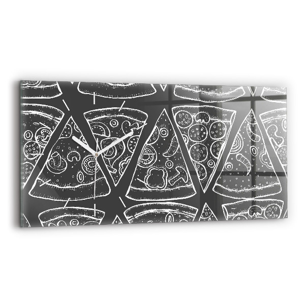 Reloj horizontal Pizza pintada