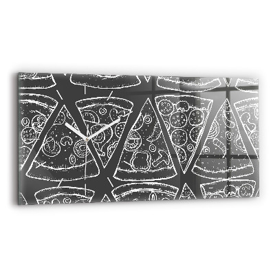 Reloj horizontal Pizza pintada