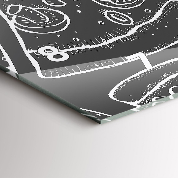 Reloj horizontal Pizza pintada