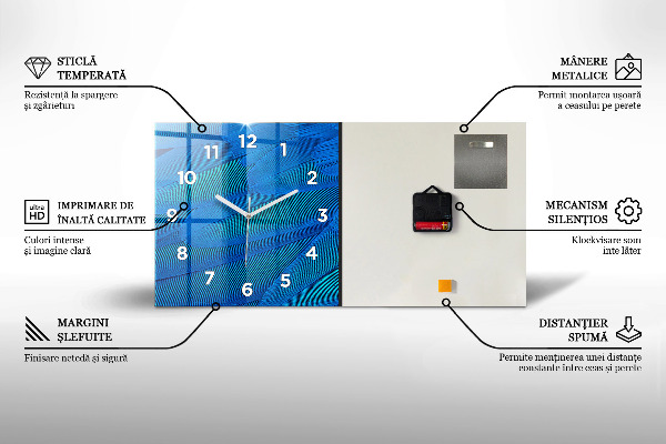 Reloj horizontal Pizza pintada