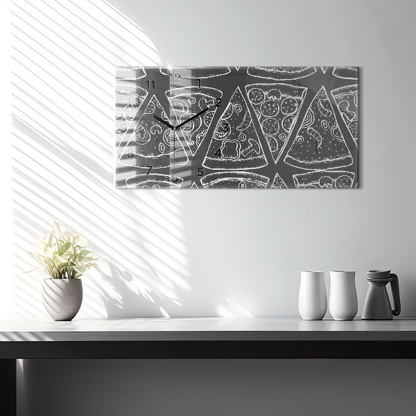 Reloj horizontal Pizza pintada
