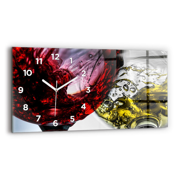 Reloj de cristal horizontal Copas de vino
