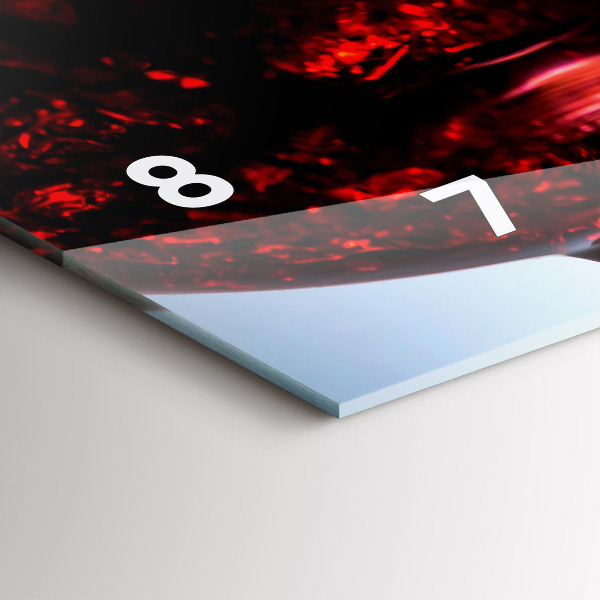 Reloj de cristal horizontal Copas de vino