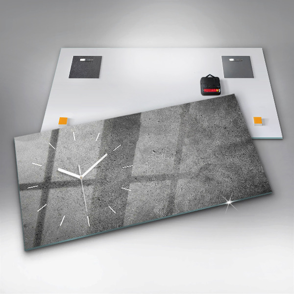 Reloj de cristal horizontal Muro industrial